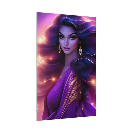 Elizabeth Ariel Collection Violet Dream Fantasy Canvas Art 40 x 60 Vertical