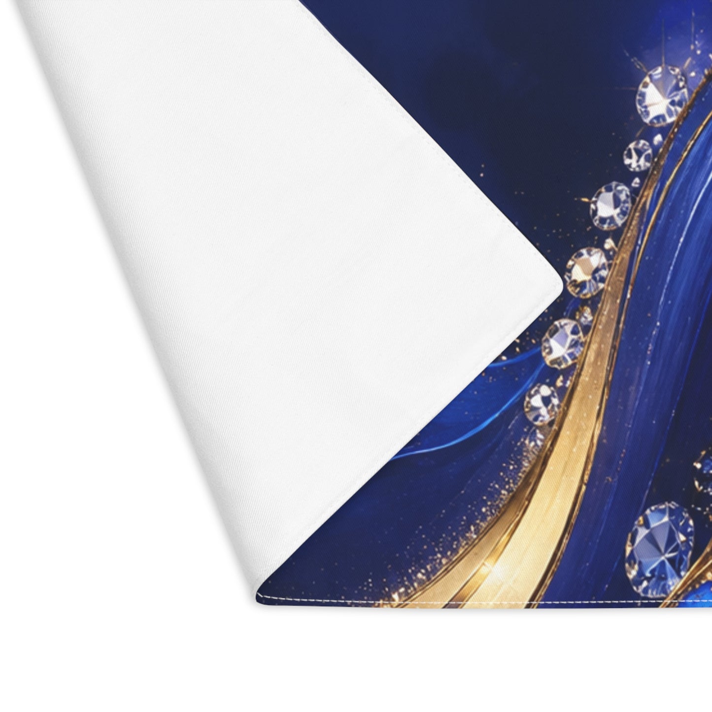 Blue Gold Marble Placemat | Elegant Abstract Table Decor