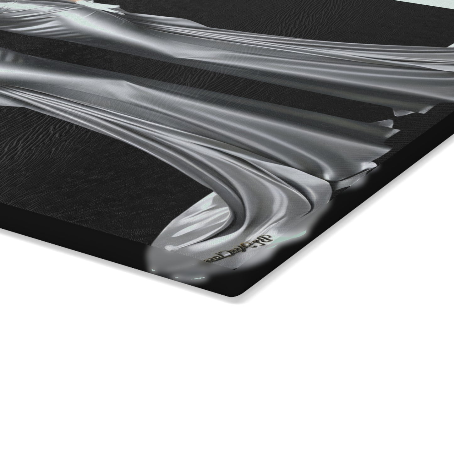 Glass Cutting Board Silver Eclipse Lady Elegant Kitchen Decor, Luxury Home Gift Chopping Board