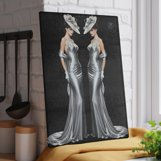 Glass Cutting Board Silver Eclipse Lady Elegant Kitchen Decor, Luxury Home Gift Chopping Board