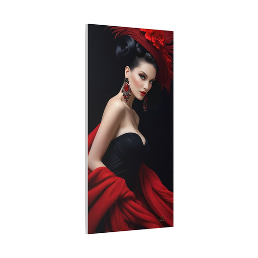 Flames of Desire in Fashion Elegance Canvas Art 30 x 60 Vertical