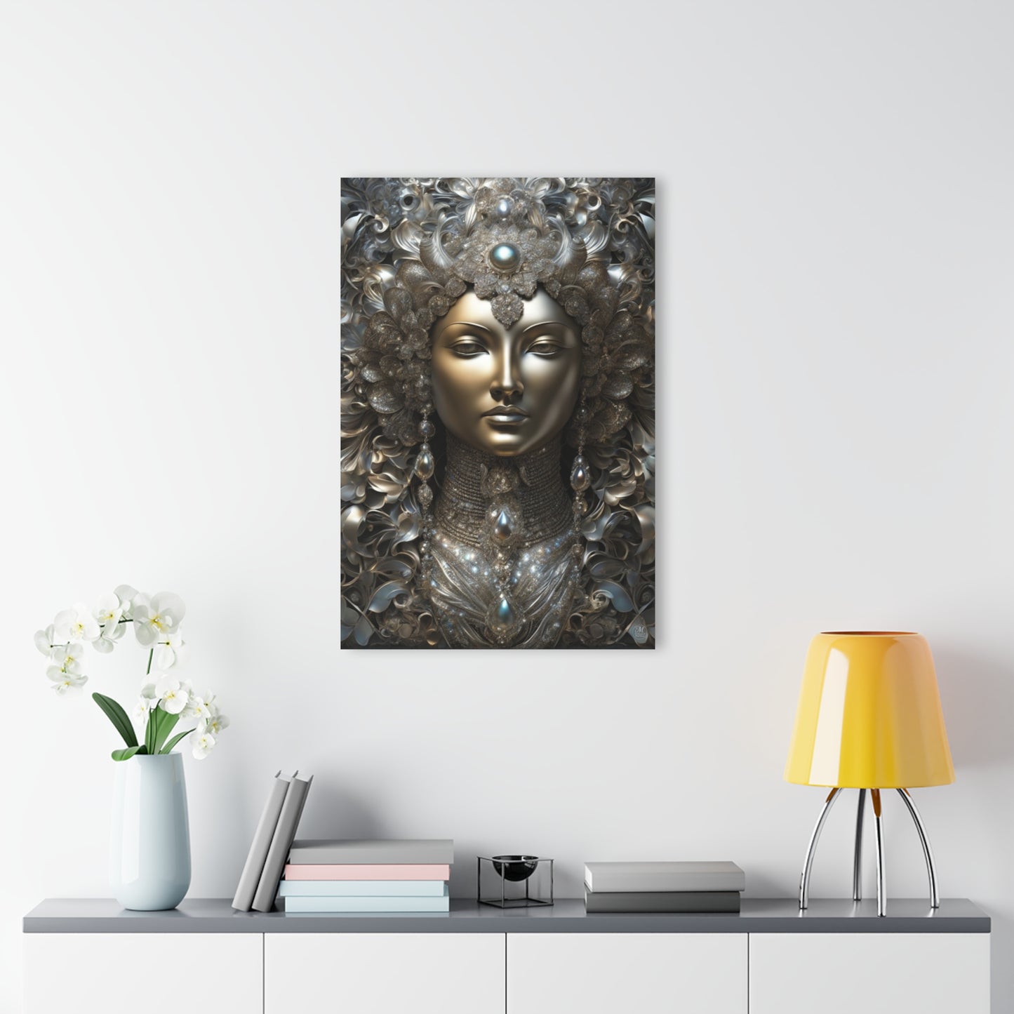 Ornate Goddess Portrait Acrylic Print | French Cleat Hanging