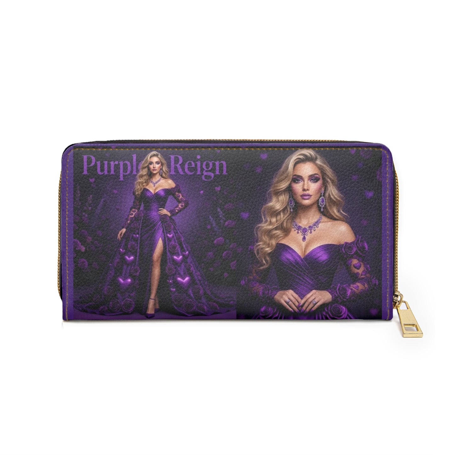 Purple Reign Glam Zipper Wallet | elegant purple MssClassy Design