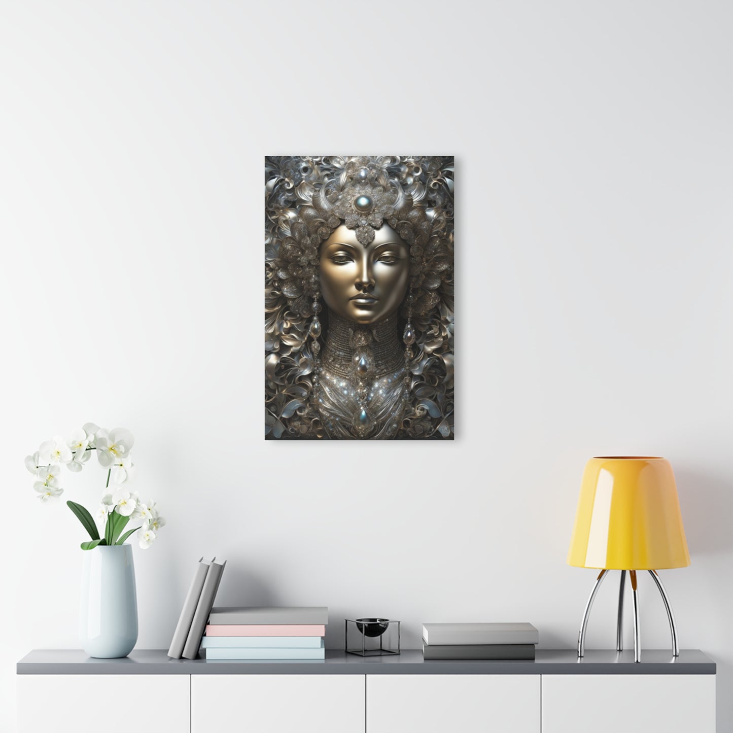 Ornate Goddess Portrait Acrylic Print | French Cleat Hanging
