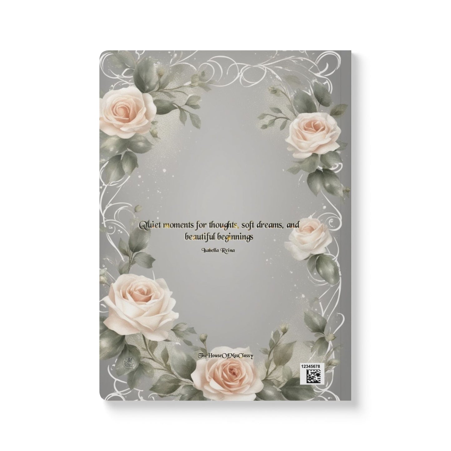 Rose Whisperer Portrait Journal | Softcover Floral Notebook, Elegant Woman Cover