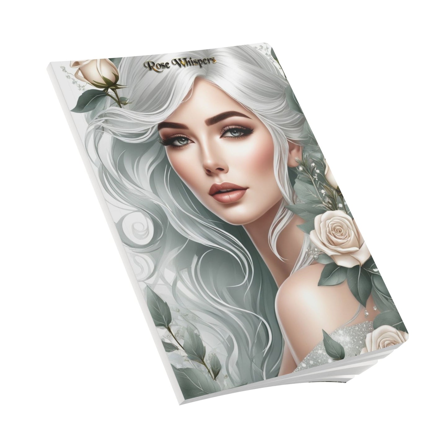 Rose Whisperer Portrait Journal | Softcover Floral Notebook, Elegant Woman Cover