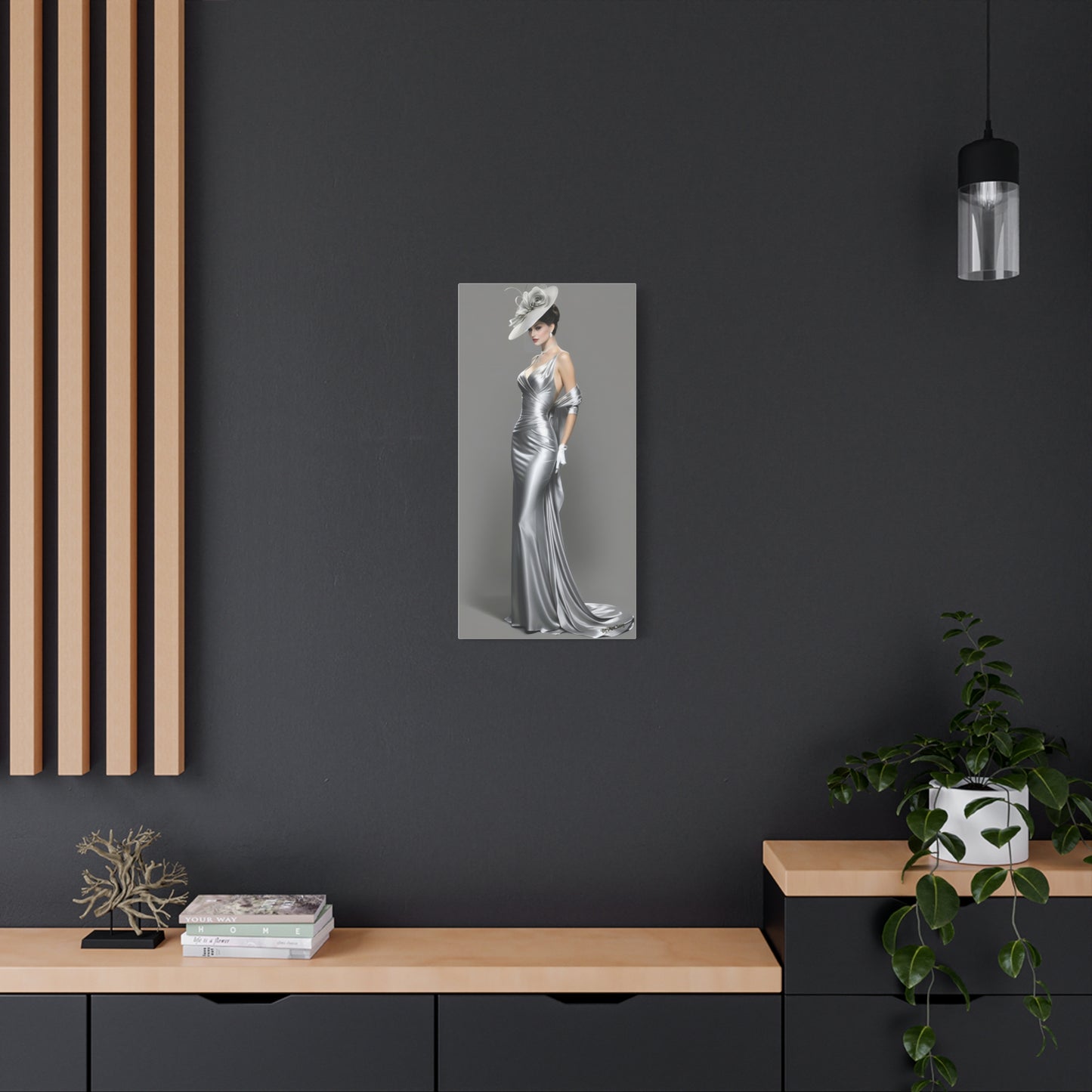 Silver Eclipse Elegant Couture I 15 x 30