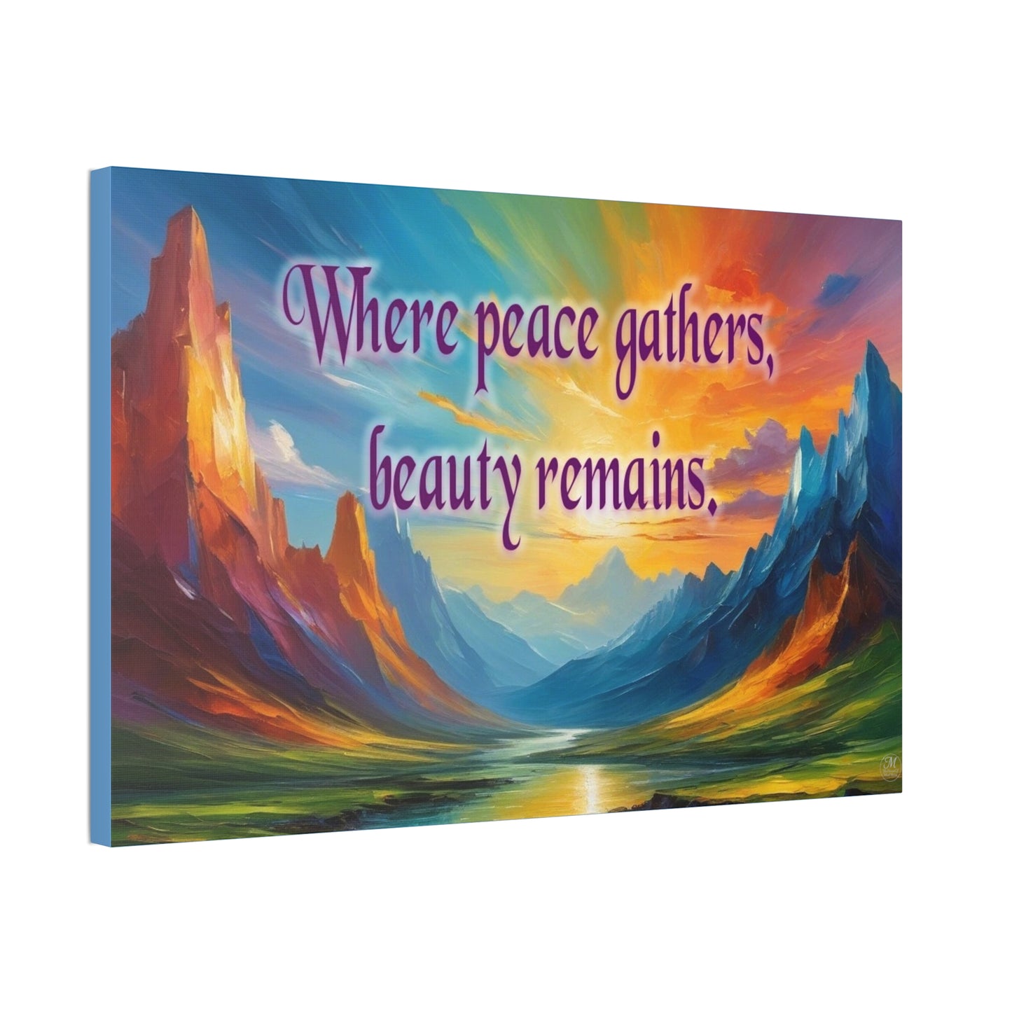 Where Peace Gathers Landscape Canvas Stretched 1.5'' | Inspirational Wall Art
