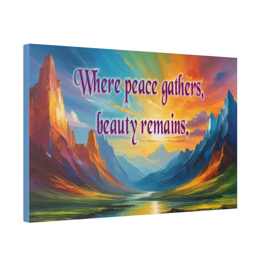 Where Peace Gathers Landscape Canvas Stretched 1.5'' | Inspirational Wall Art