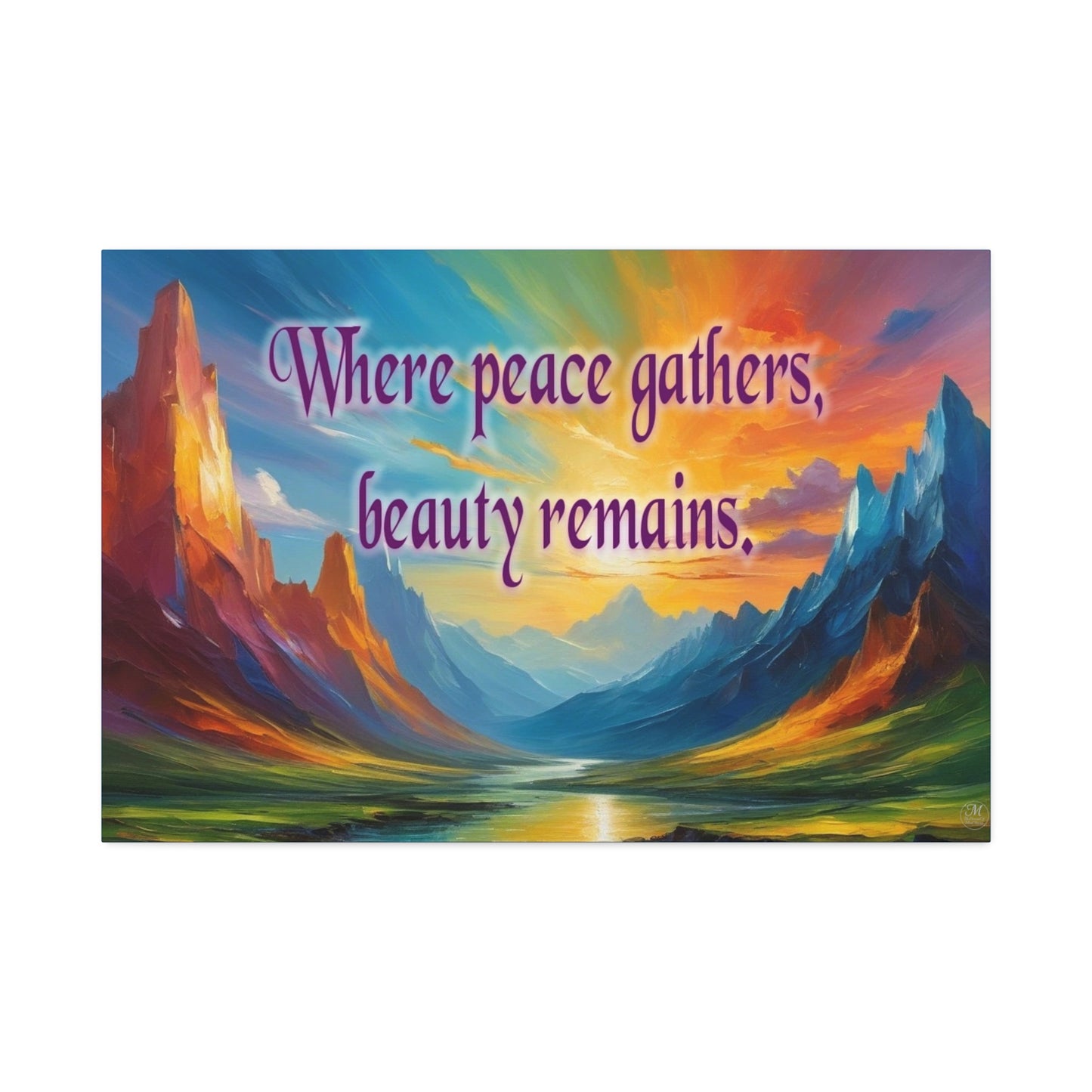 Where Peace Gathers Landscape Canvas Stretched 1.5'' | Inspirational Wall Art