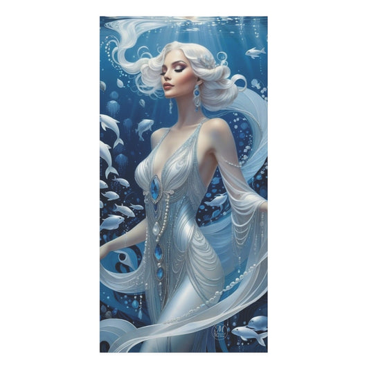 Underwater Mermaid Goddess Mink-Cotton Towel | Ocean Siren Art
