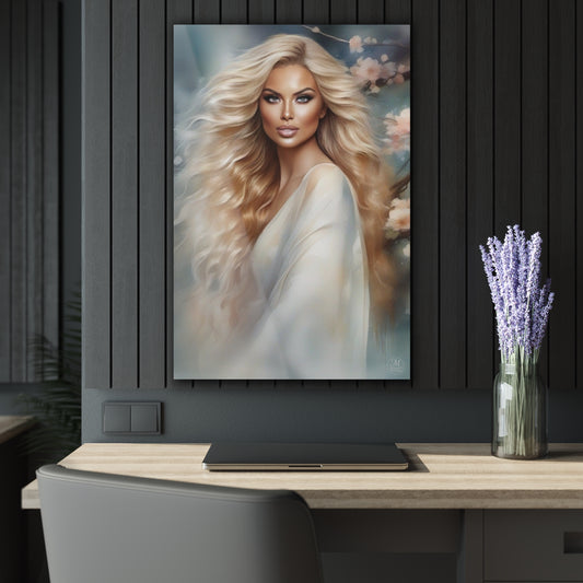 Blonde Goddess Portrait 24x36 in. Acrylic Print | French Cleat Hanging