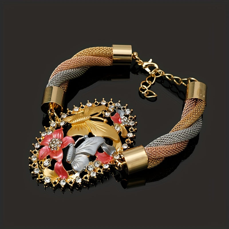 Women's Elegant Alloy Jewelry Set Golden