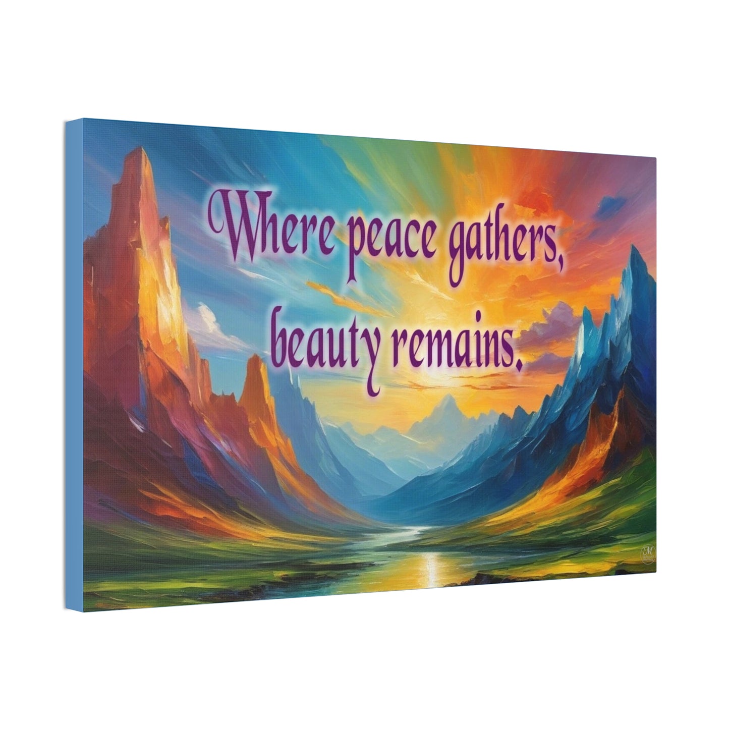 Where Peace Gathers Landscape Canvas Stretched 1.5'' | Inspirational Wall Art