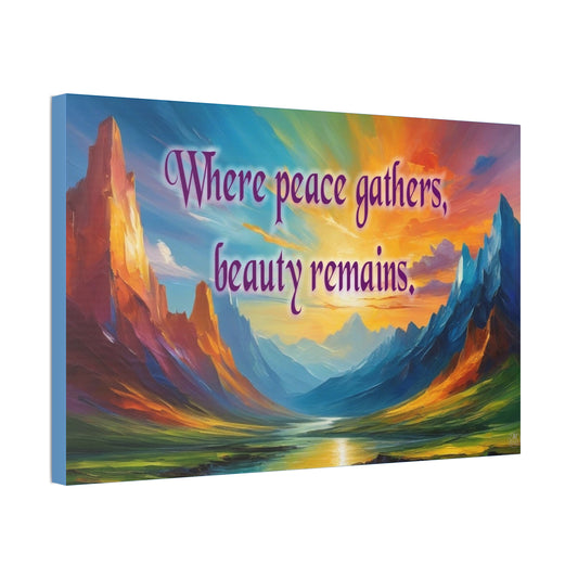 Where Peace Gathers Landscape Canvas Stretched 1.5'' | Inspirational Wall Art