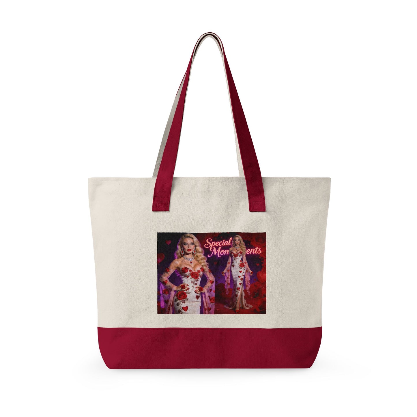 Zippered Canvas Special Moments Rose GlamTote 18" x 14" x 4.5"