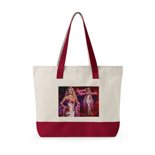 Zippered Canvas Special Moments Rose GlamTote 18" x 14" x 4.5"