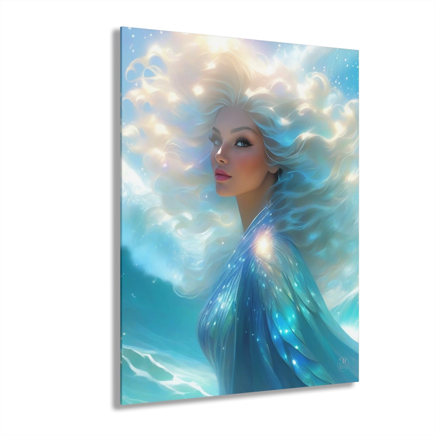Ethereal Sea Goddess Acrylic Print | French Cleat Wall Art