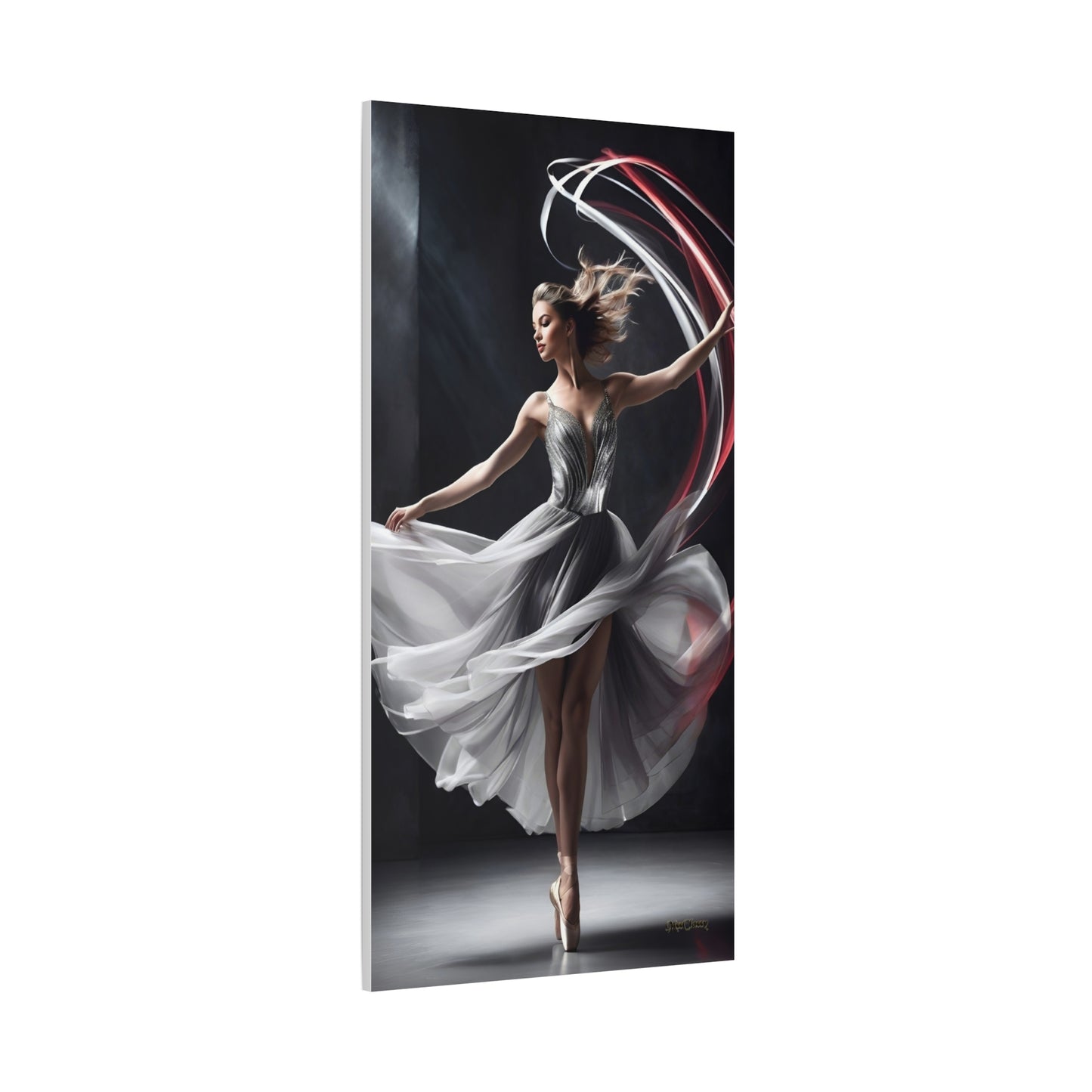 Inspired Elegance in Motion Canvas Art 30 x 60 Vertical
