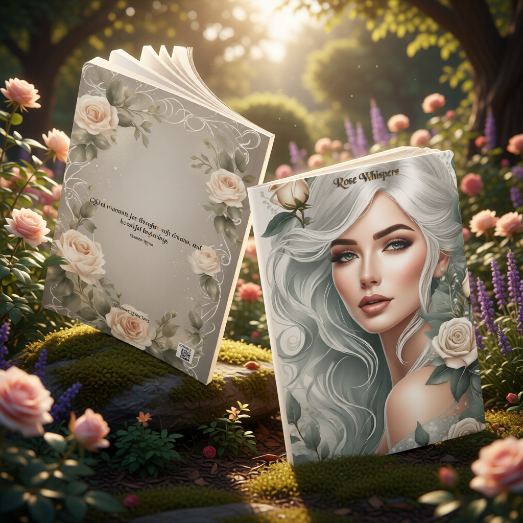 Rose Whisperer Portrait Journal | Softcover Floral Notebook, Elegant Woman Cover