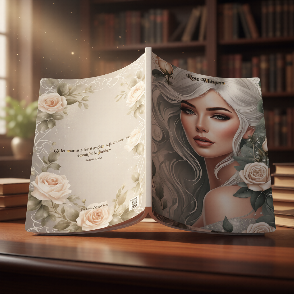 Rose Whisperer Portrait Journal | Softcover Floral Notebook, Elegant Woman Cover