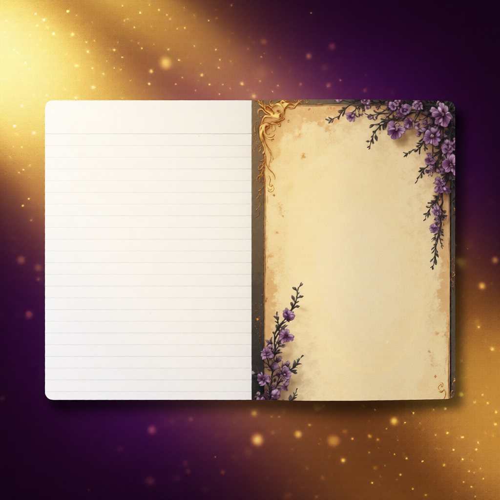 Garden Of Grace Portrait Journal | Softcover Notebook with Floral Endpapers