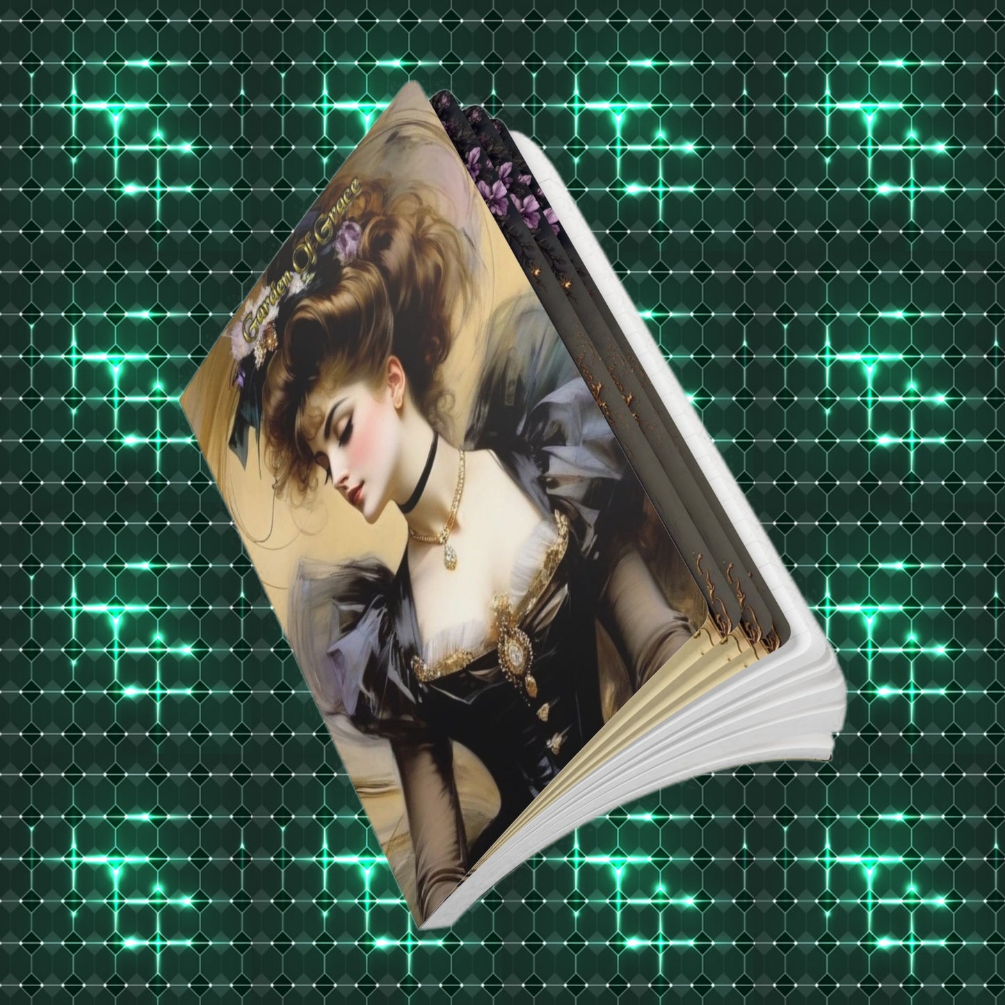 Garden Of Grace Portrait Journal | Softcover Notebook with Floral Endpapers