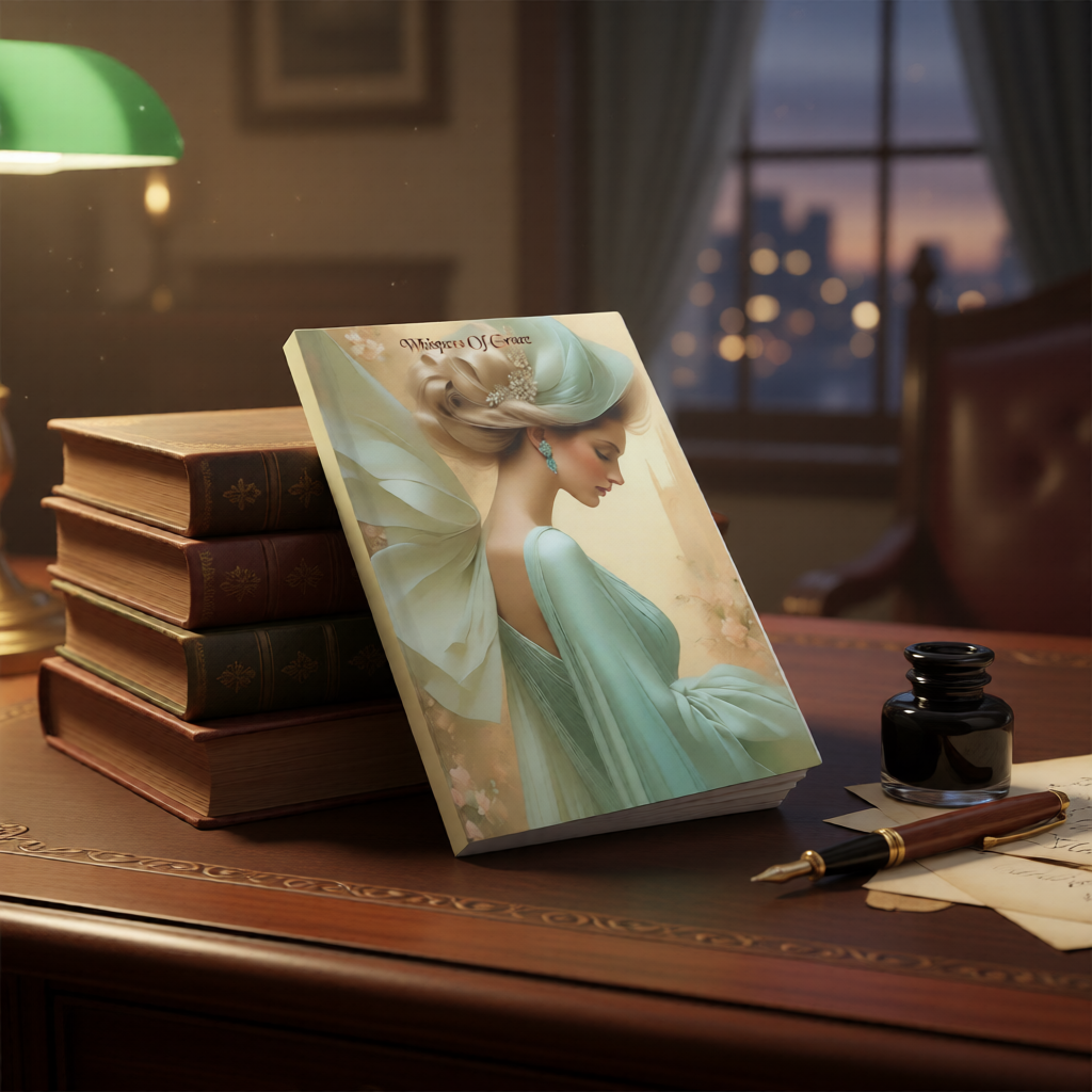 Whispers of Grace journal | Softcover notebook, ethereal woman floral cover