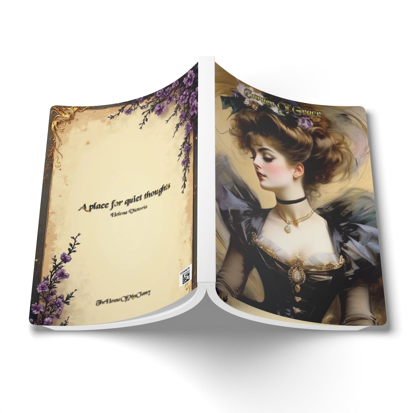 Garden Of Grace Portrait Journal | Softcover Notebook with Floral Endpapers