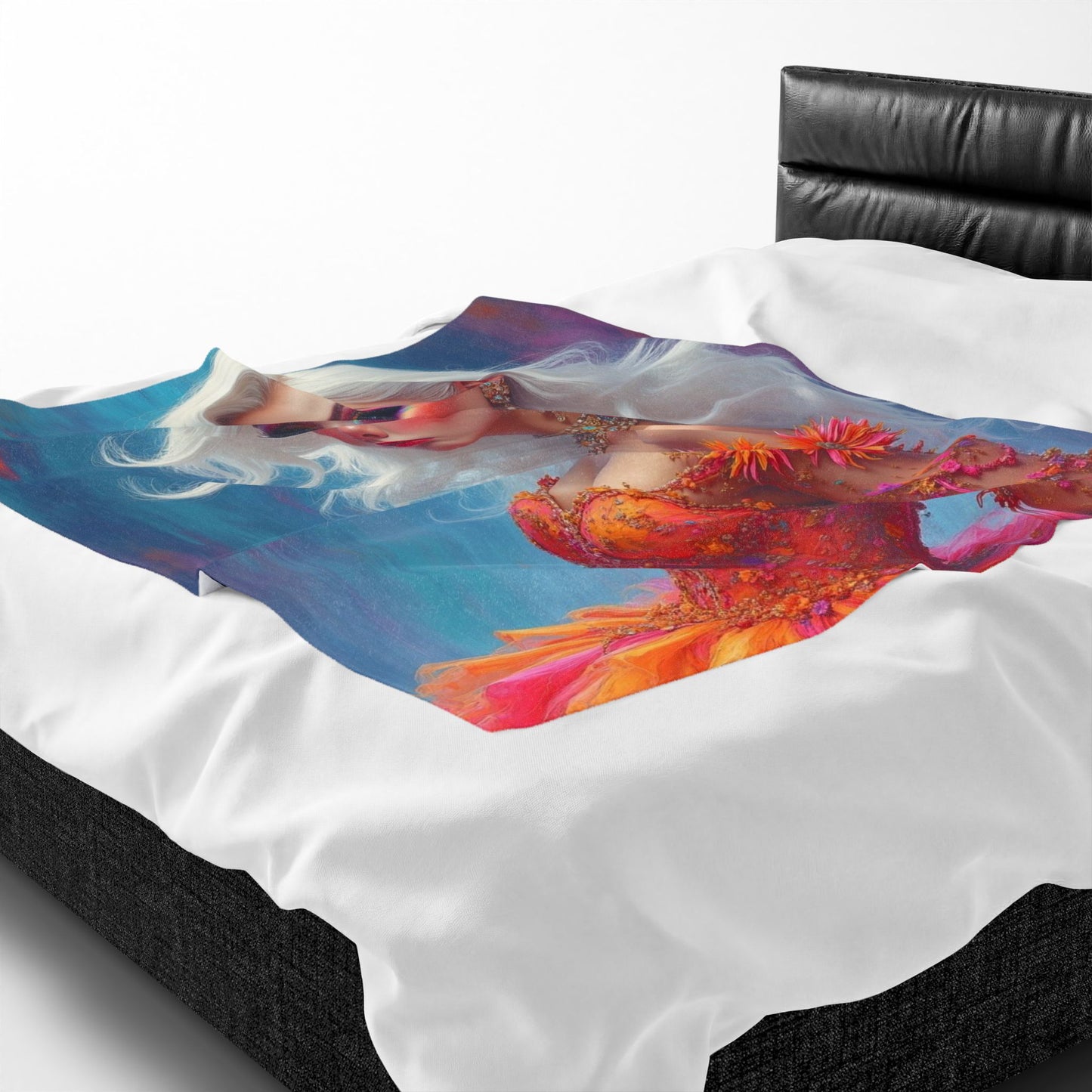Elegant Fantasy Plush Blanket Cozy Art Throw Velveteen Plush Blanket