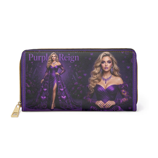 Purple Reign Glam Zipper Wallet | elegant purple MssClassy Design