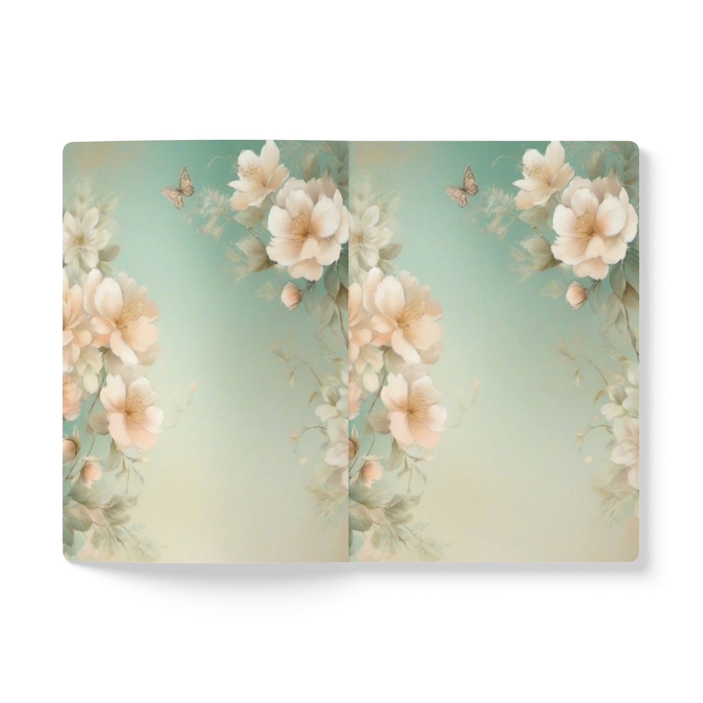 Whispers of Grace journal | Softcover notebook, ethereal woman floral cover