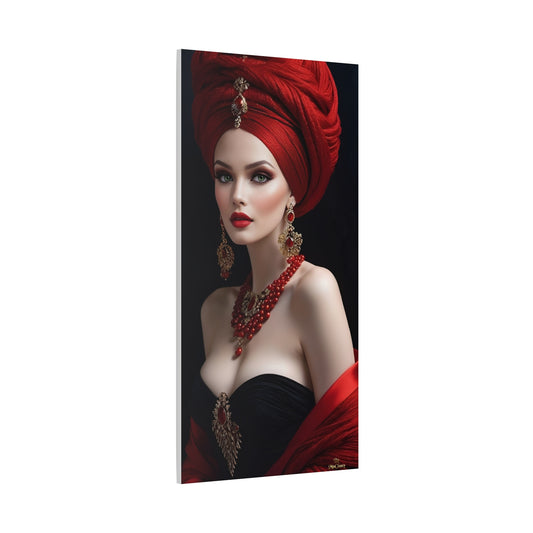 Luxuriously Wrapped in Red Fashion Canvas Art 30 x 60 Vertical