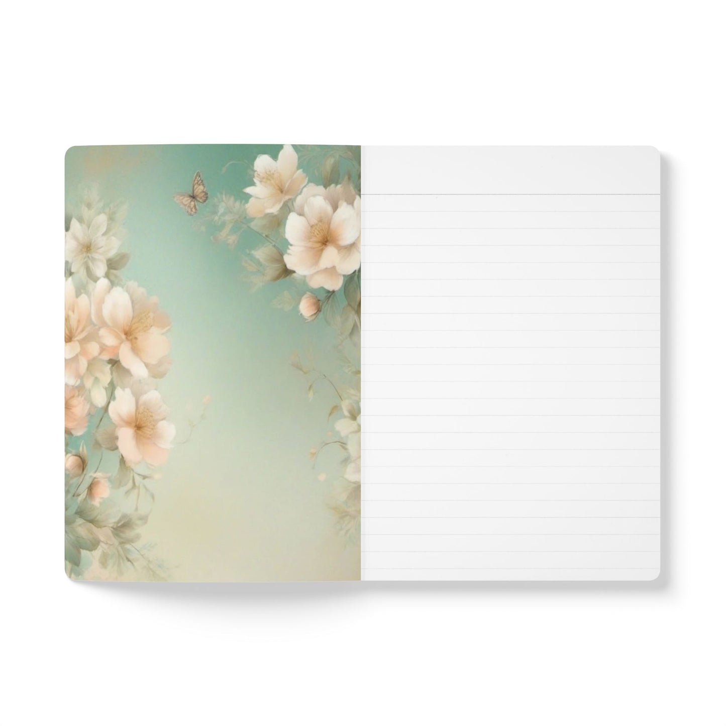 Whispers of Grace journal | Softcover notebook, ethereal woman floral cover