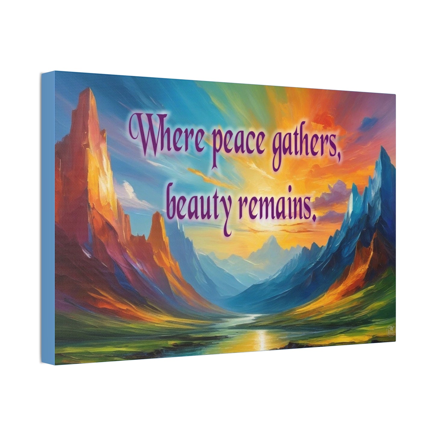 Where Peace Gathers Landscape Canvas Stretched 1.5'' | Inspirational Wall Art
