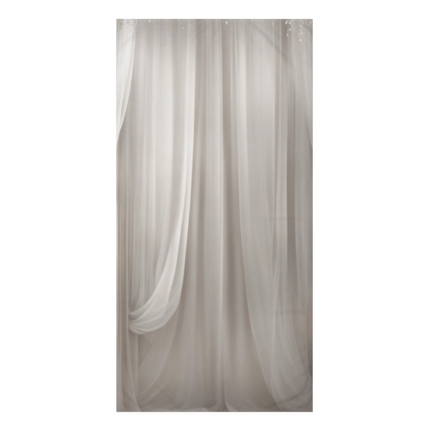 Ivory Draped Floral Backdrop Towel | Wedding Ceremony Aisle Scene