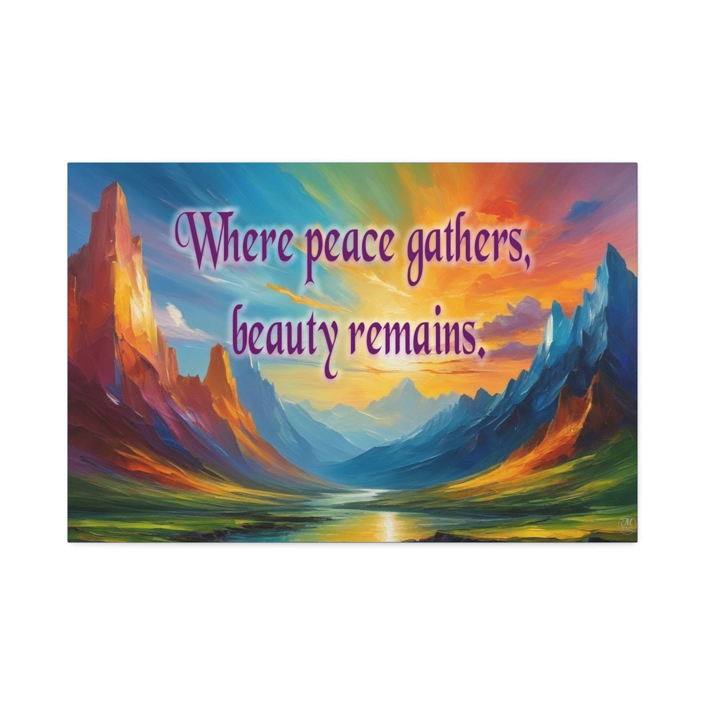 Where Peace Gathers Landscape Canvas Stretched 1.5'' | Inspirational Wall Art