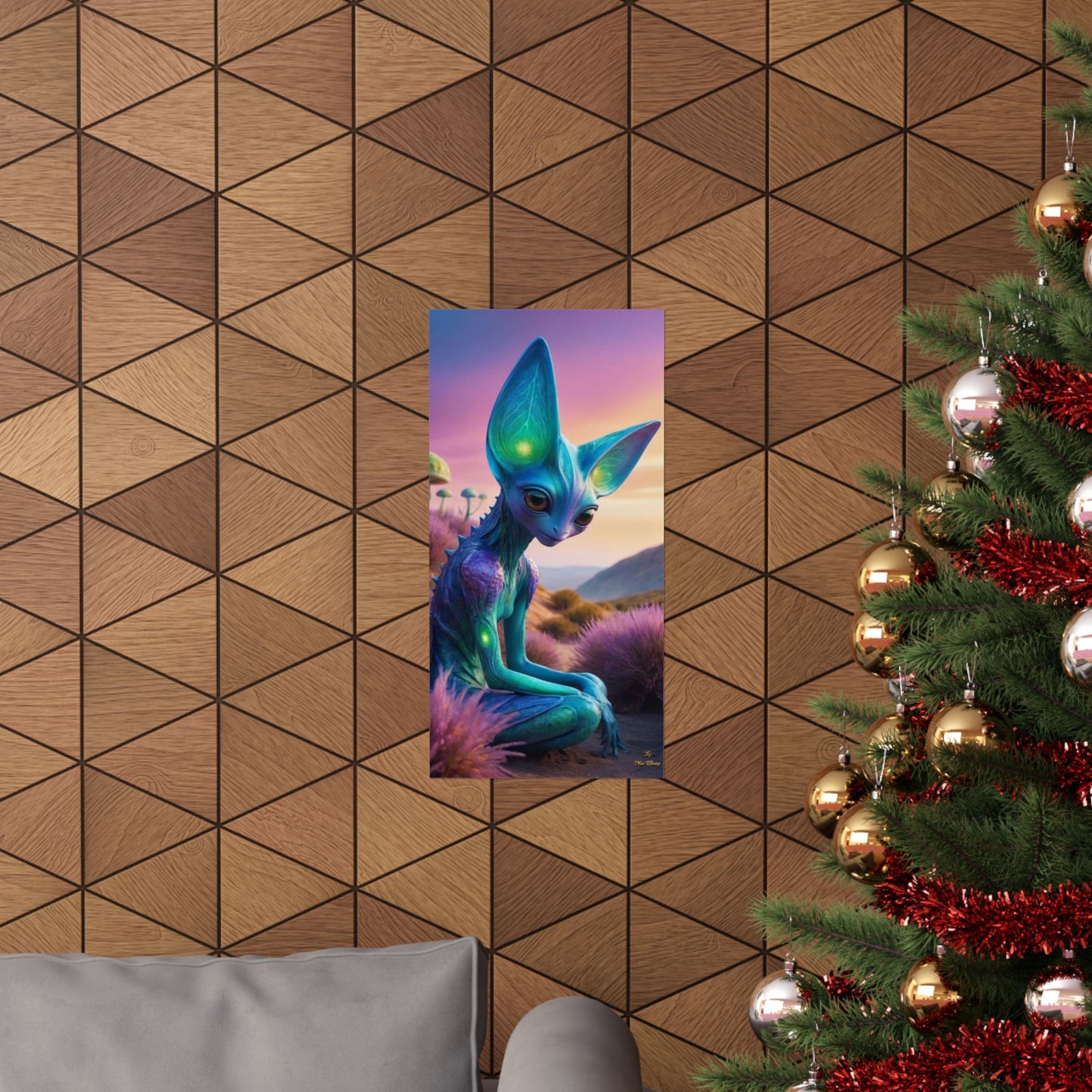 Lumi Starborn Whimsical Alien Art Poster 11 x 22