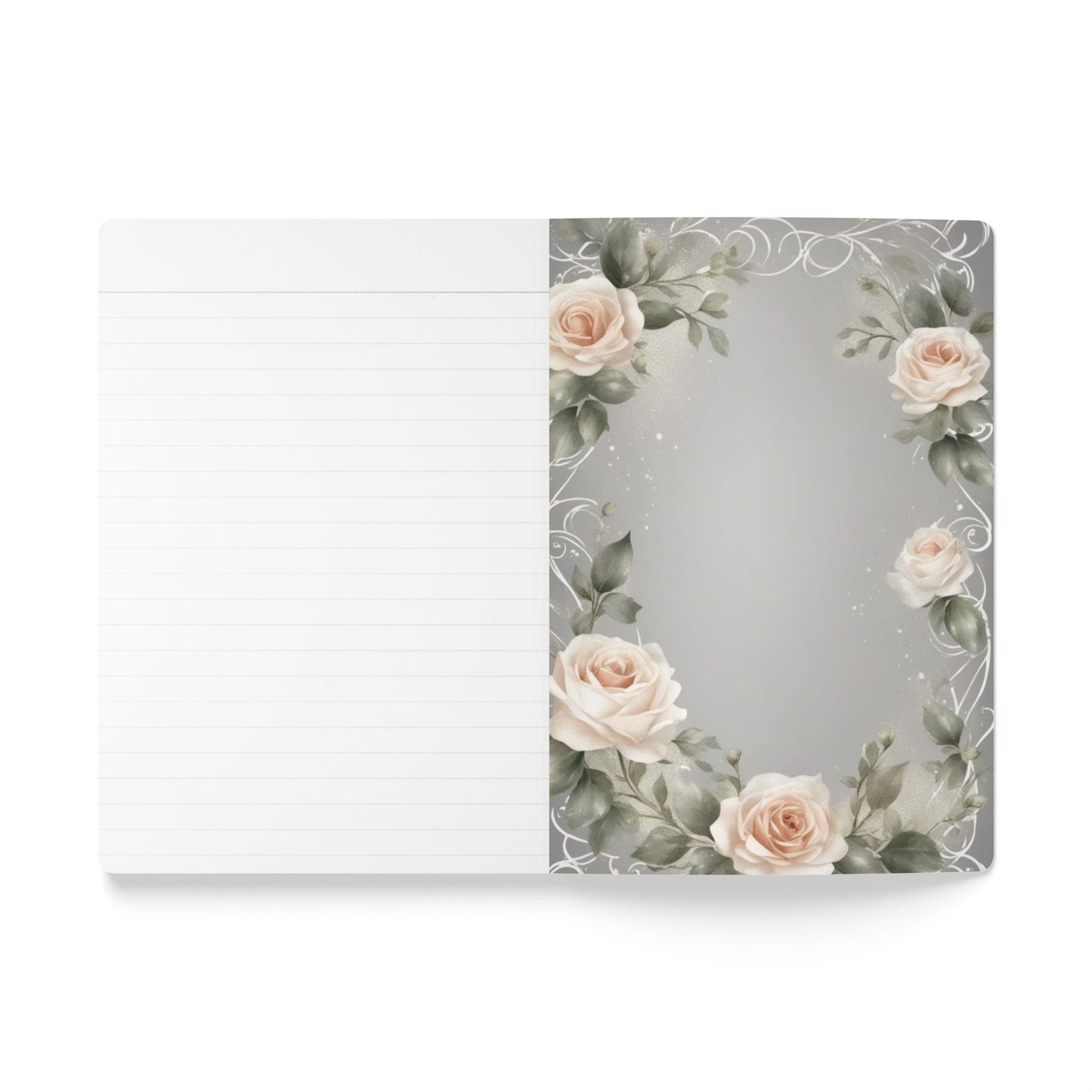Rose Whisperer Portrait Journal | Softcover Floral Notebook, Elegant Woman Cover
