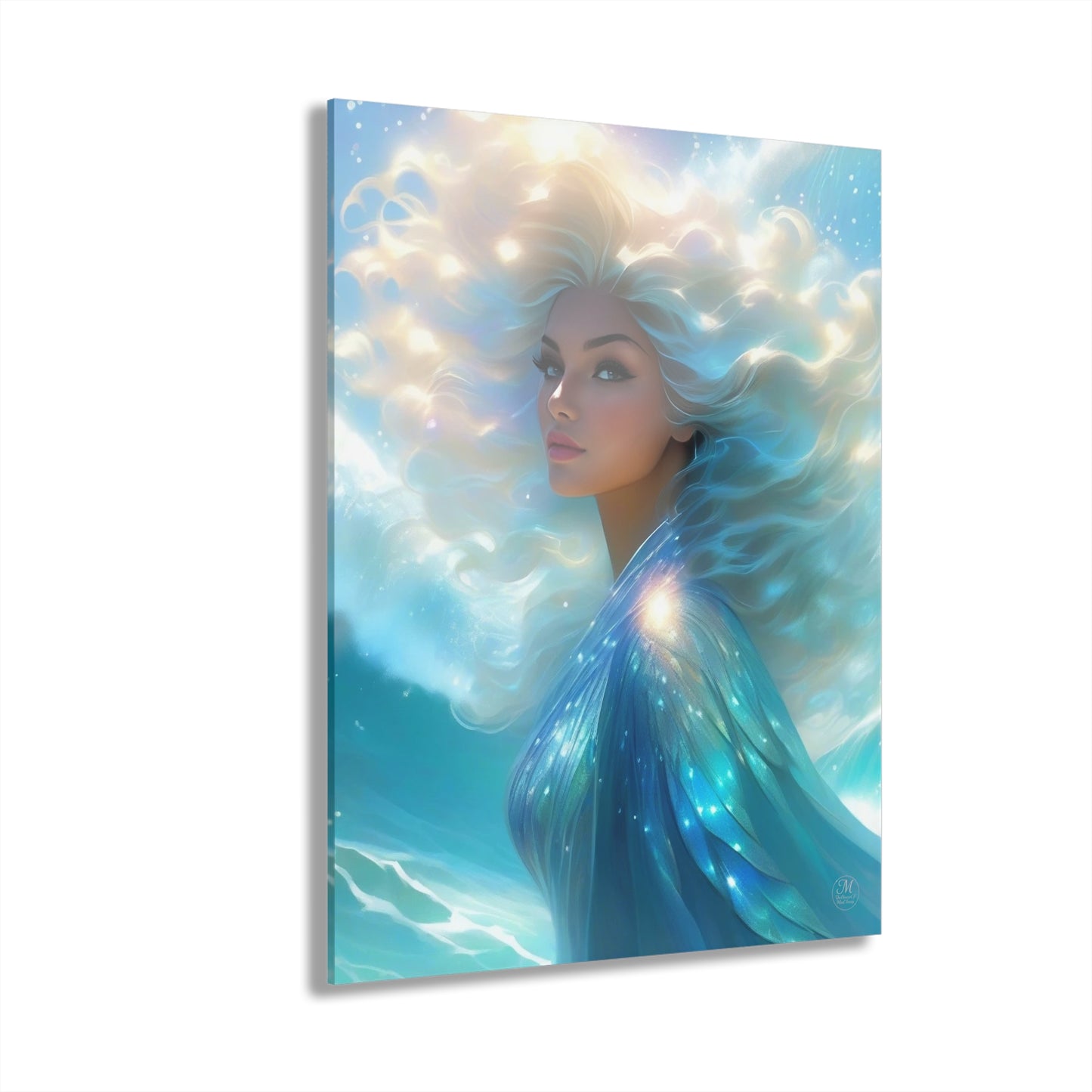 Ethereal Sea Goddess Acrylic Print | French Cleat Wall Art